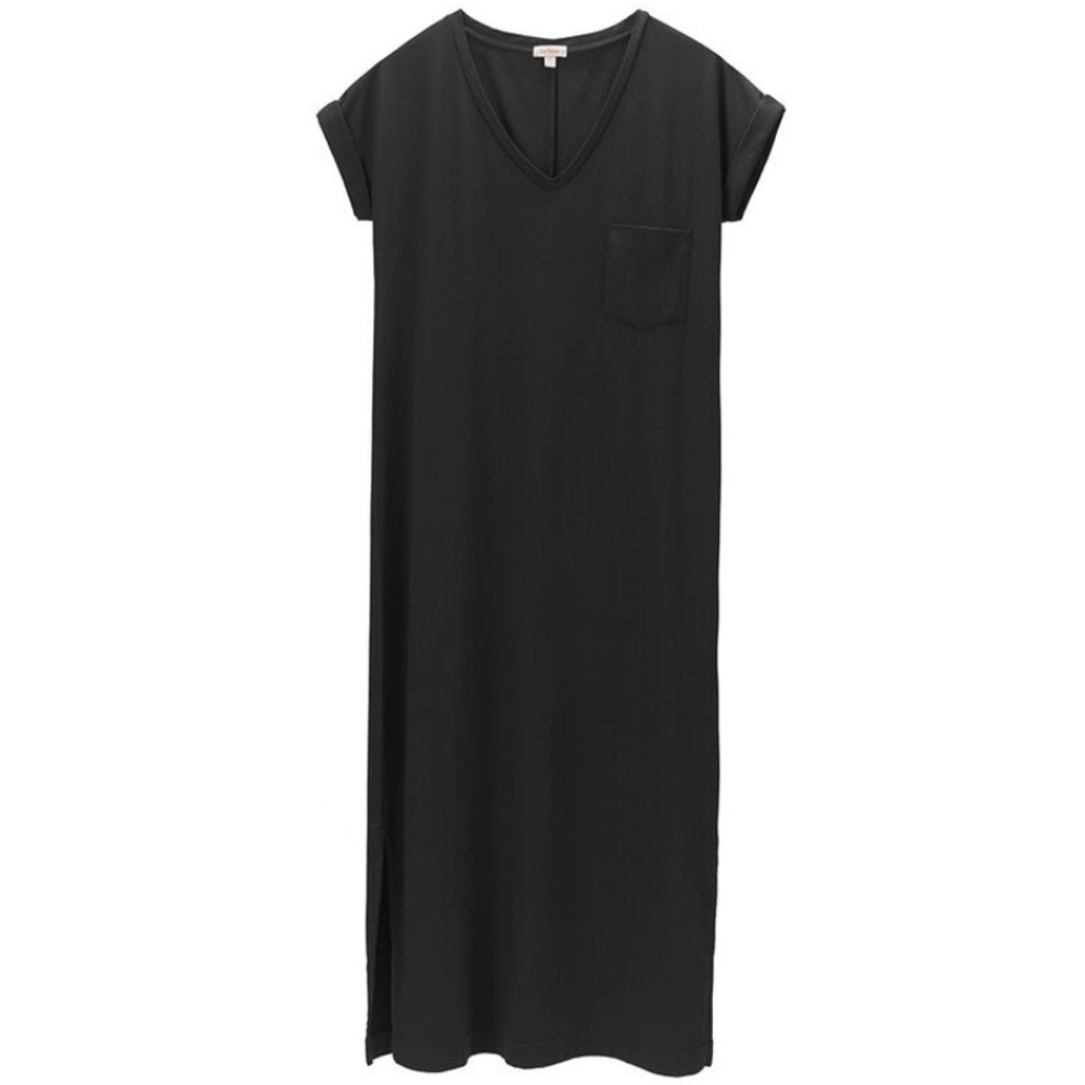 Cuyana V-neck Midi dress black small